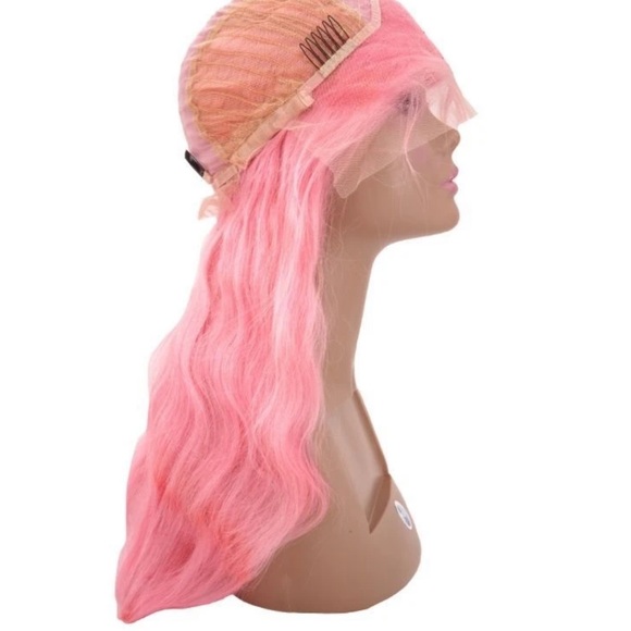 NEW Pink Blush Front Lace Wig 24” main image 4